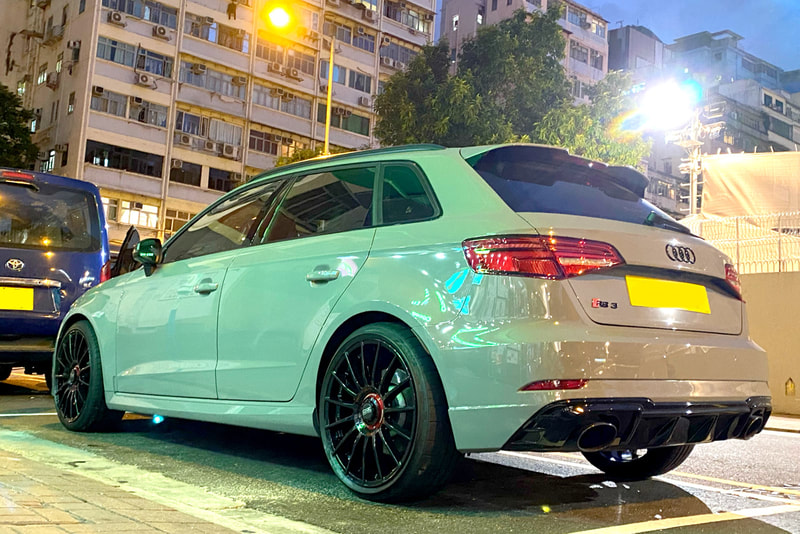 Audi 8V RS3 and oz racing superturismo evolutione wheels and wheels hk and tyre shop and 呔鈴 