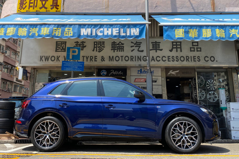 Audi Q5 and Vossen HF2 wheels and tyre shop hk and Michelin Latitude Sport 3 tyre and 輪胎店