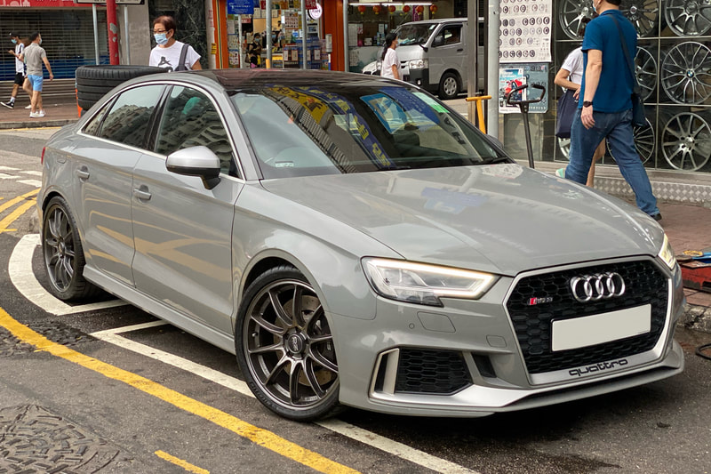 Audi 8V RS3 and oz racing hyper gt wheels and wheels hk and tyre shop and 呔鈴 and michelin ps4s tyres