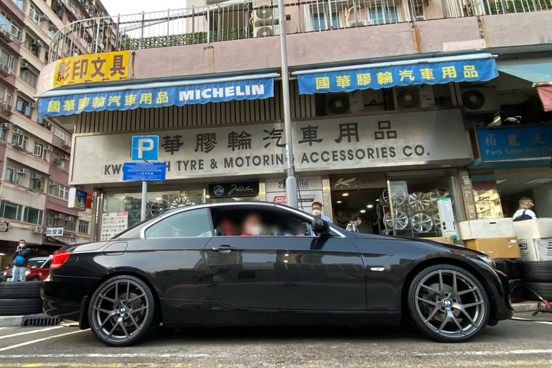 BMW 3 Series e92 and Modulare Wheels B18 and tyre shop hk and 輪胎店