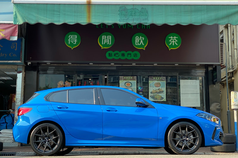 BMW F40 1 Series 118i and RAYS VV21S Wheels and tyre shop hk and michelin ps4s tyres and 呔鈴