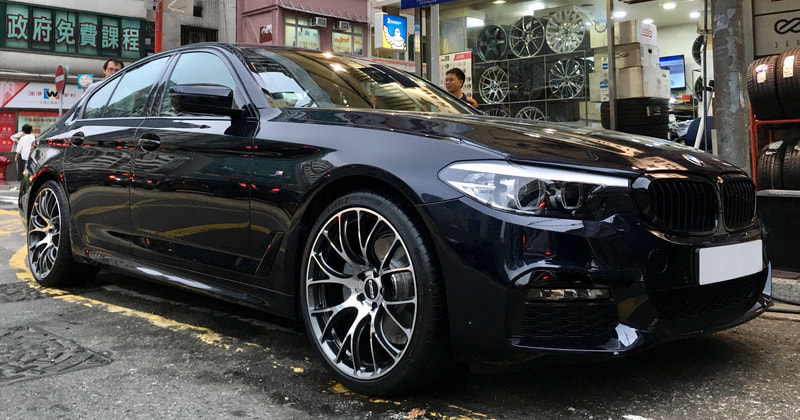 BMW G30 5 Series and RAYS Volk Racing G16 and wheels hk and 呔鈴