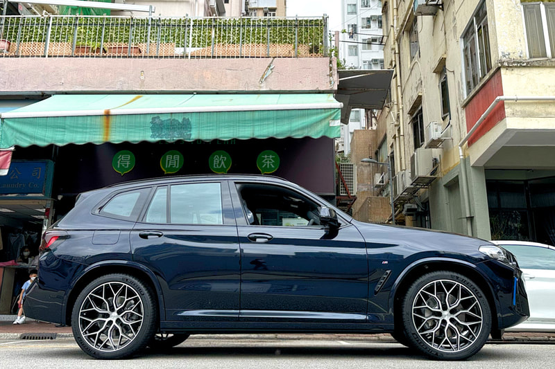 BMW G08 iX3 and Vossen HF2 wheels and tyre shop hk and michelin tyre hk and 輪胎店 and 鍛鈴