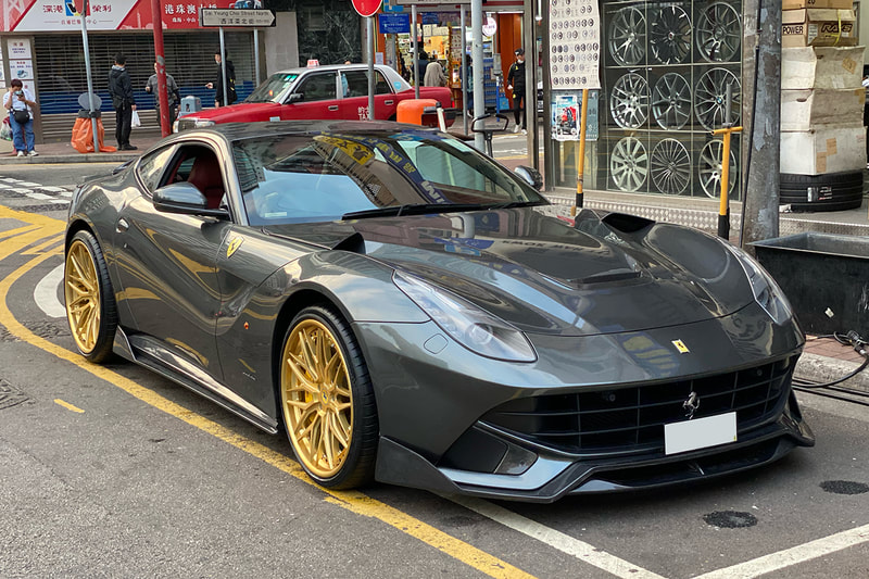 Ferrari F12 Berlinetta and Modulare Wheels S40 and DMC Bodykit and tyre shop hk and Michelin PS4S tyres