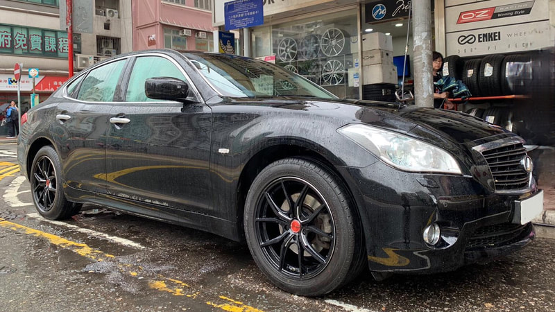 Infiniti M25 and RAYS Gramlights 57FXX and 呔鈴 and wheels hk