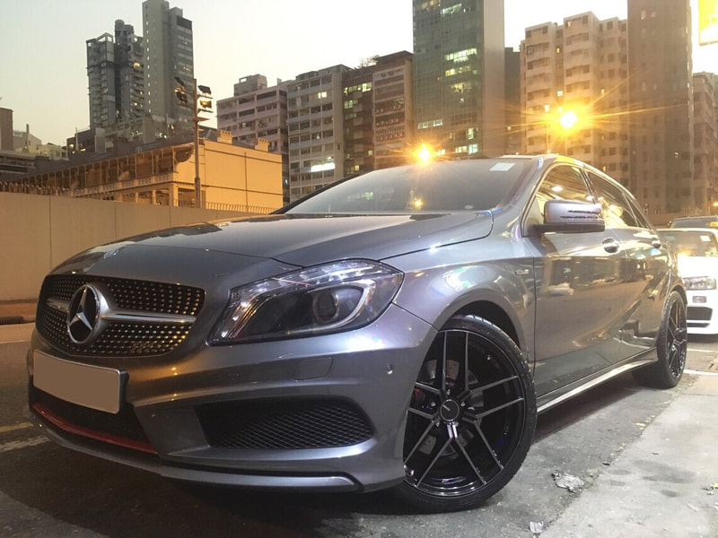 Mercedes Benz A250 W176 with 19" ENKEI TY-5 Pearl Black