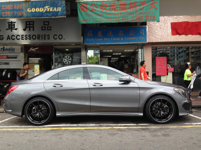 Mercedes Benz C117 CLA250 and RAYS Volk Racing G25 Wheels and 呔鈴