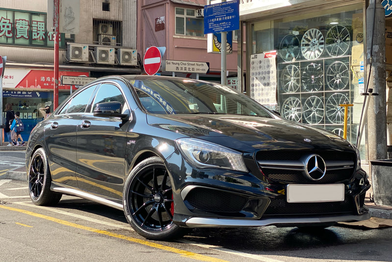 Mercedes Benz C117 CLA45 CLA and OZ Racing Leggera Wheels and tyre shop hk and 呔鈴