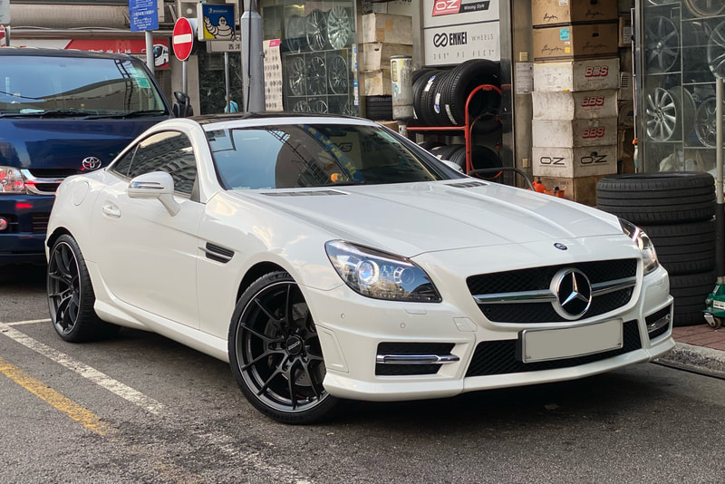 Mercedes Benz R172 SLK and RAYS Volk Racing G025 wheels and tyre shop and michelin ps4s tyre and 輪胎店