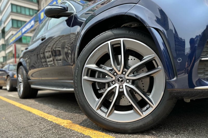 Mercedes Benz GLE V167 and AMG Multispoke WHeels and tyre shop hk and 奔馳輪圈