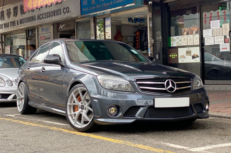 Mercedes Benz W204 C63 and  PUR Wheels FL04 and wheels hk and 呔鈴