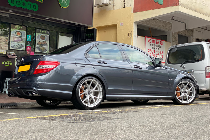Mercedes Benz W204 C63 and PUR Wheels FL04 Euro Silver and wheels hk and 呔鈴