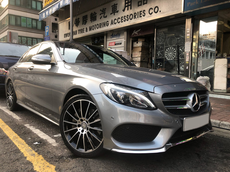 Mercedes Benz W205 C-Class with 19" AMG Multispoke Himilaya Gray