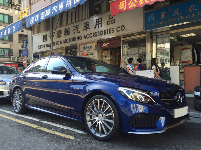 Mercedes Benz W205 C43 AMG with 19" AMG Multispoke in Himilaya gray
