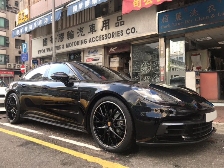 Porsche Panamera and Sport Design Wheels and 呔鈴 and wheels hk