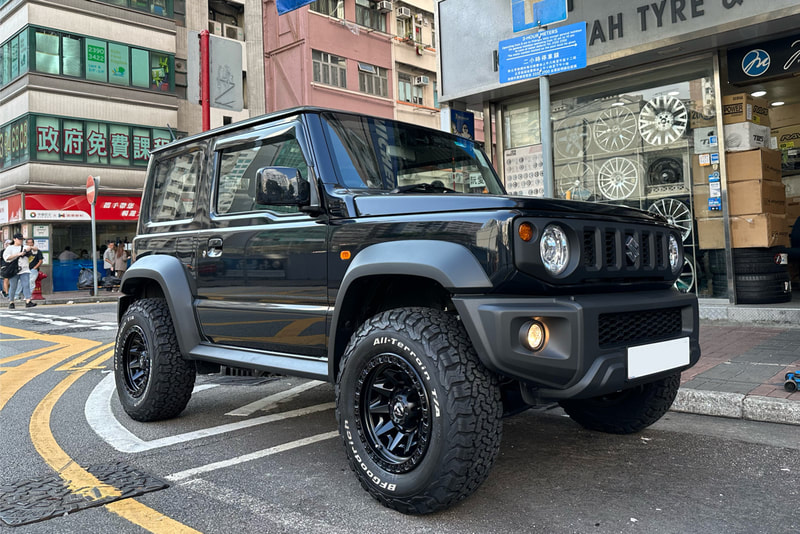 Suzuki Jimny JB74 and Fuel D694 Covert wheels and tyre shop hk and BF goodrich KO2 tyres and 輪胎店