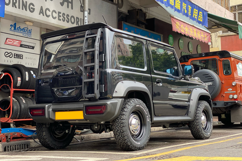 Suzuki JB74 Jimny and Crimson Dean CC3 Wheels and tyre shop hk and bf goodrich tyre hk and 呔鈴 and ジムニー