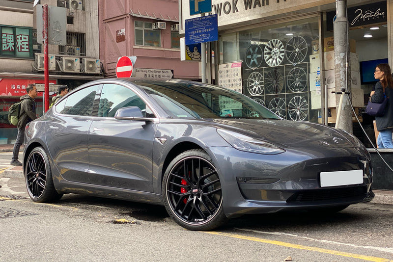 Tesla Model 3 and BBS Wheels CCR and wheels hk and 呔鈴 and michelin ps4s tyres