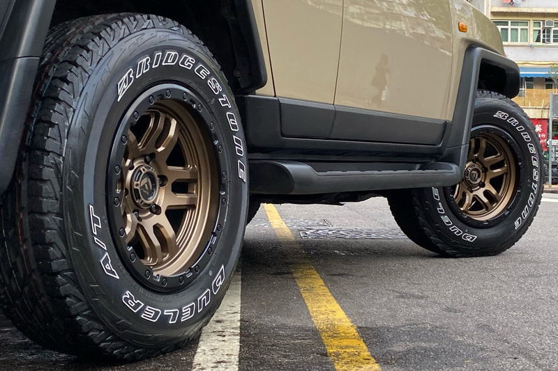 Toyota FJ Cruiser and Fuel D702 AMMO Wheels and tyre shop hk and offroad wheel hk and Bridgestone Dueler 697 tyres and 呔鈴