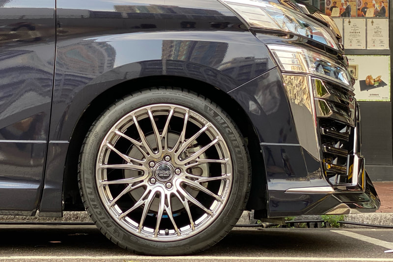 Toyota Vellfire and RAYS 2x10BD Wheels and tyre shop hk
