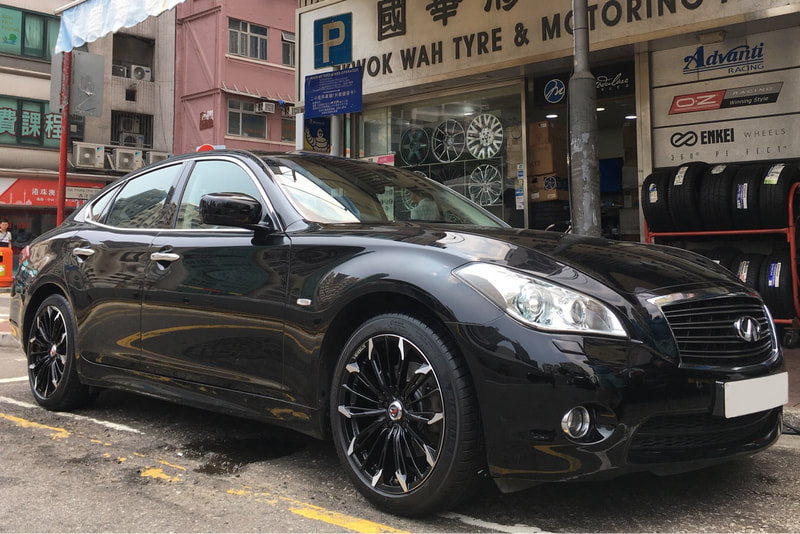 Infiniti M25 and RAYS Versus Triaina Wheels and 呔鈴 and wheels hk