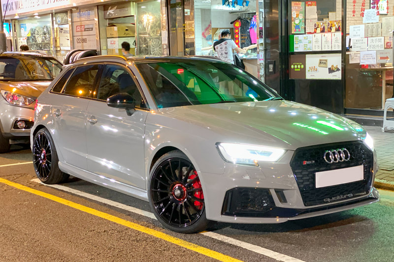 Audi 8V RS3 and oz racing superturismo evolutione wheels and wheels hk and tyre shop and 呔鈴 