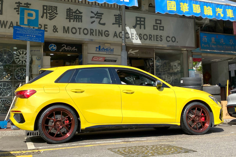 Audi GY S3 A3 and BC racing forged TD05 Wheels and tyre shop hk and Michelin Pilot Sport 4S tyre and 呔鈴