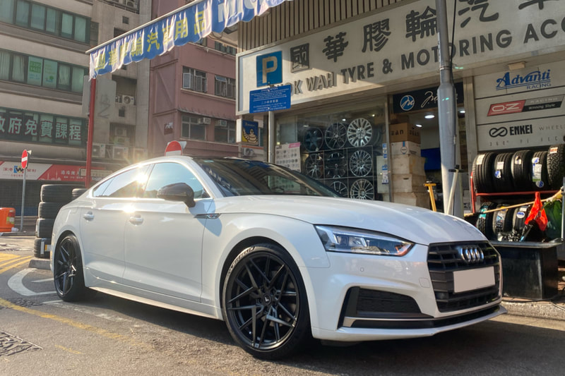 Audi A5 and Vorsteiner VFF113 Wheels and tyre shop and Michelin PS4S tyre and 輪胎店