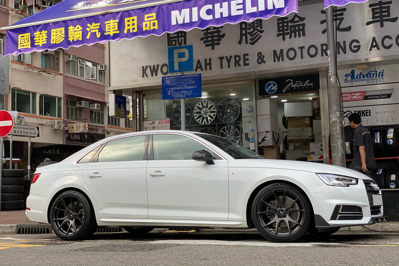 Audi B9 A4 and Vorsteiner Wheels VFF103 and 呔鈴 and wheels hk