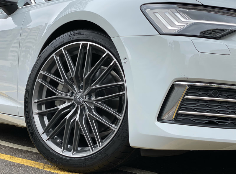 Audi C8 A6 and OZ Racing Gran Turismo Wheels and wheels hk and tyre shop hk and 呔鈴 and michelin ps4 tyres
