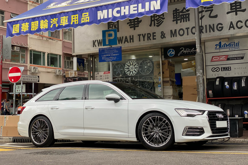 Audi C8 A6 and OZ Racing Gran Turismo Wheels and wheels hk and tyre shop hk and 呔鈴 and michelin ps4 tyres
