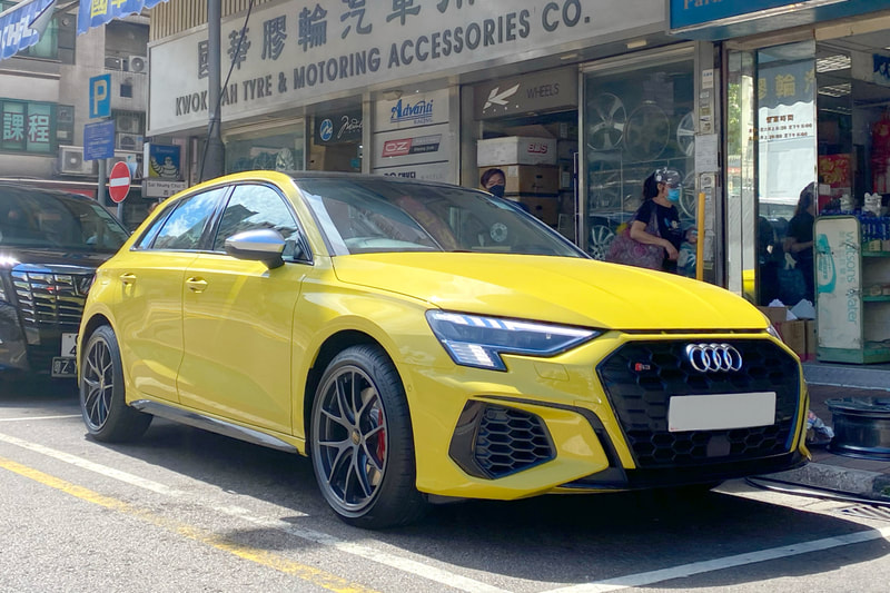 Audi GY S3 A3 and BBS RIA Wheels and tyre shop hk and Pirelli pzero tyre and 呔鈴