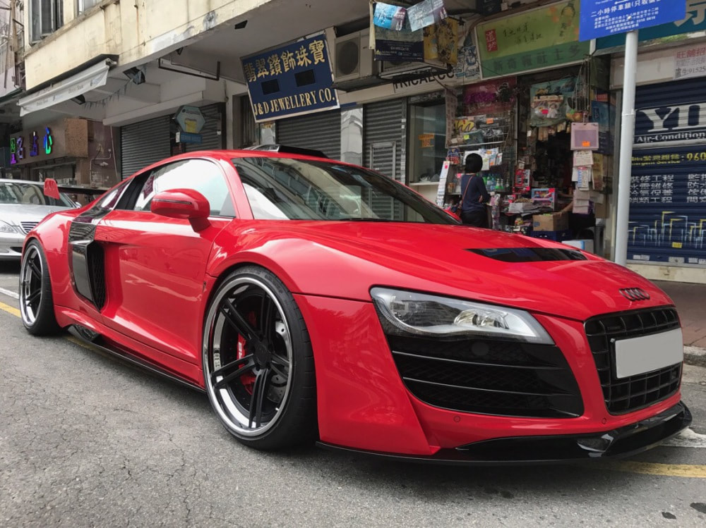 Audi R8 and Modulare Wheels S35 and 呔鈴 and wheels hk