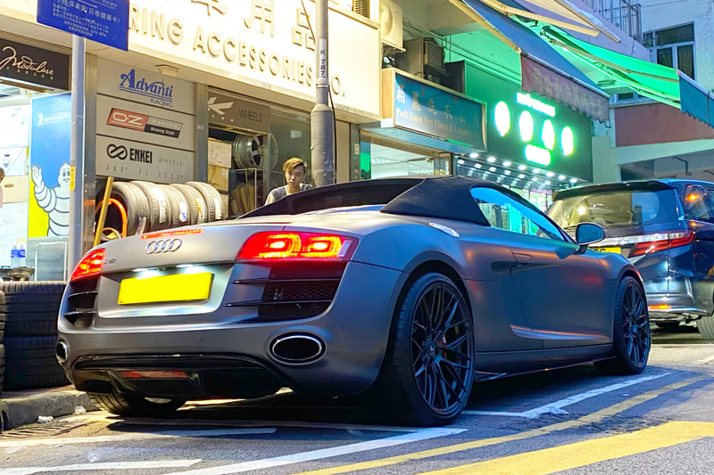 Audi R8 and Vorsteiner VFF107 Wheels and tyre shop hk and Michelin Ps4s tyre and 輪胎店