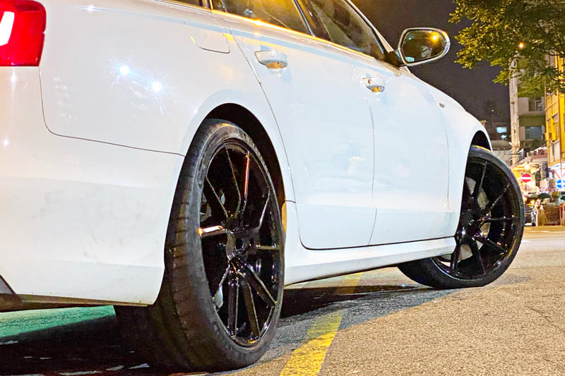 Audi S6 avant and Pur Fl26 wheels and tyre shop and Michelin PS4S tyre and 輪胎店