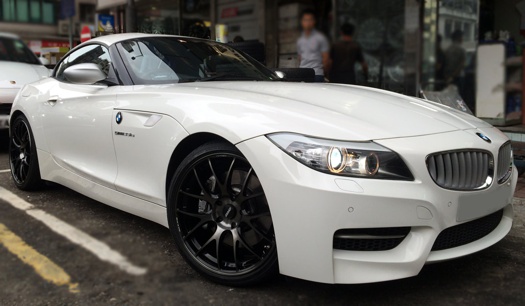 BMW E89 Z4 and RAYS G27 wheels and tyre shop hk and 呔鈴 and bmw original wheels