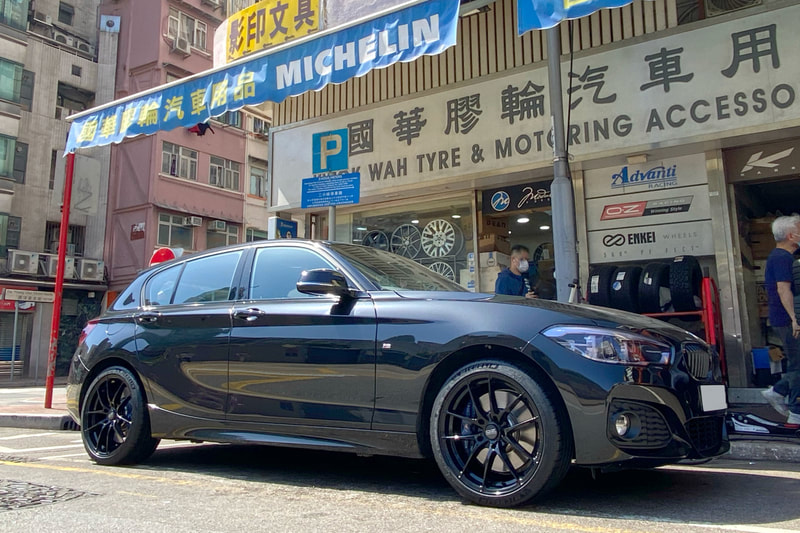 BMW F20 1 Series 120i and OZ Racing Leggera Wheels and tyre shop hk and Michelin PS4 tyre and 呔鈴