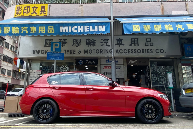 BMW F20 120i and OZ Racing Ultraleggera Wheels and tyre shop hk and Goodyear eagle f1 asymmetric 5 tyres