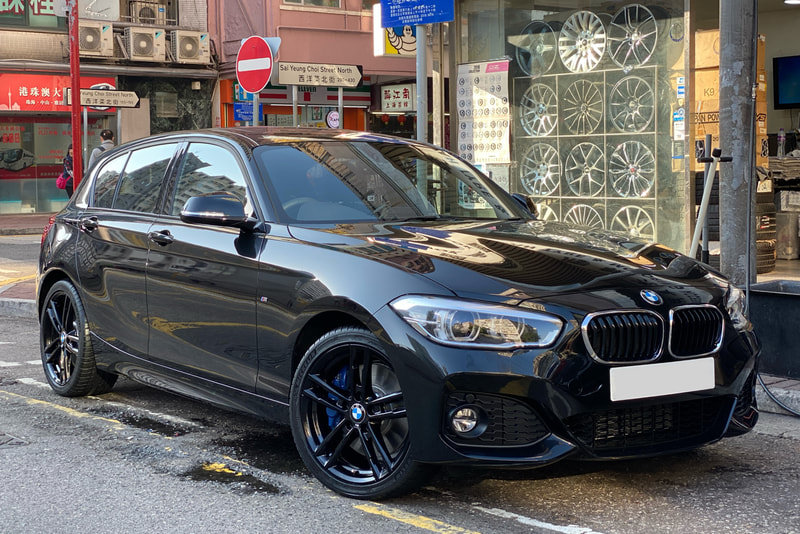 BMW F20 1 Series 120i and BMW 719m wheels Jet Black and 呔鈴