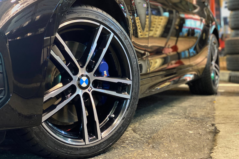 BMW F20 1 Series 120i and BMW 719M M performance wheels and wheels hk and michelin ps4 tyres and 呔鈴