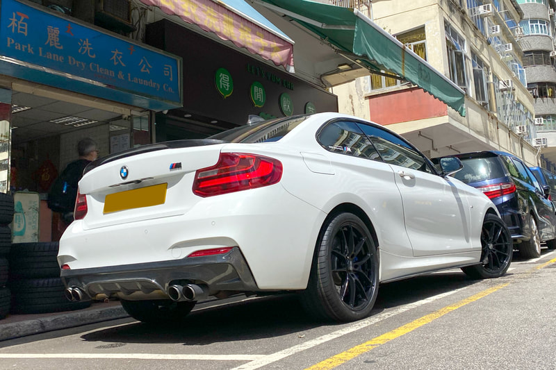 BMW F20 2 Series and OZ Racing Leggera Wheels and tyre shop hk and Goodyear f1 super sport and f1a5 tyre and 呔鈴