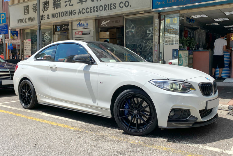 BMW F22 2 series and oz racing leggera hlt wheels and tyre shop hk and Goodyear f1 tyre and 輪胎店