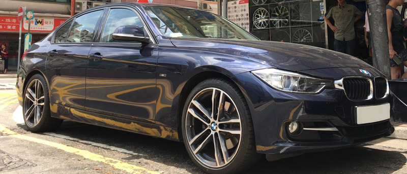 BMW F30 3 series and BMW 704M Wheels and wheels hk and 呔鈴