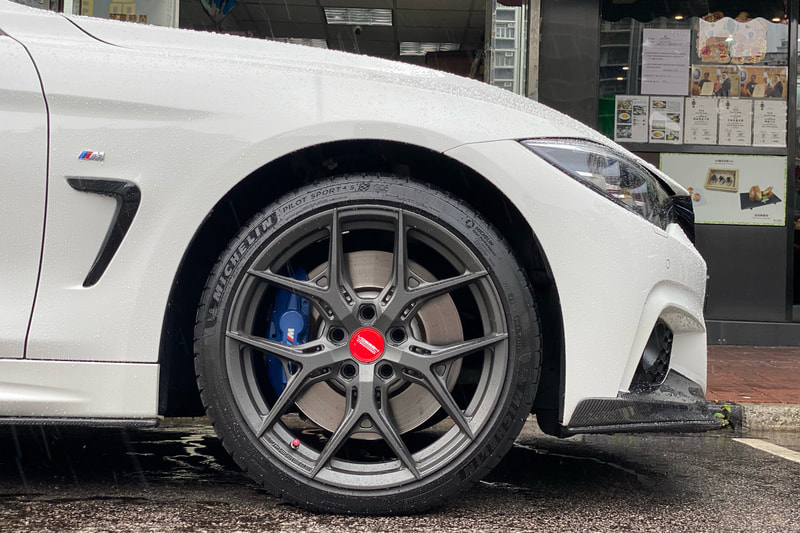 BMW F32 4 series and Vossen HF5 wheels and tyre shop hk and michelin ps4s tyre and 輪胎店