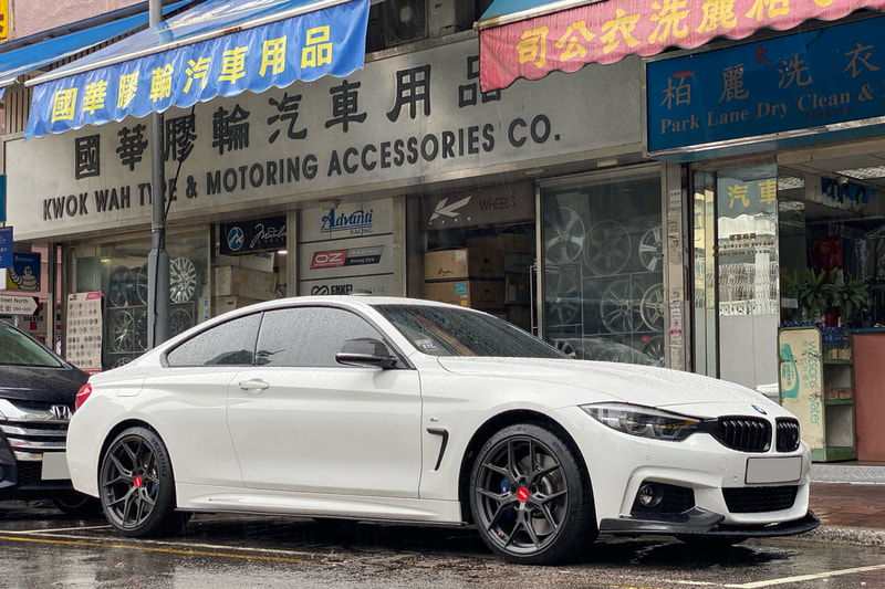 BMW F32 4 series and Vossen HF5 wheels and tyre shop hk and michelin ps4s tyre and 輪胎店
