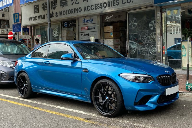 BMW F87 M2 Competition and BMW 763M M Performance Wheels and wheels hk and tyre shop hk and 呔鈴