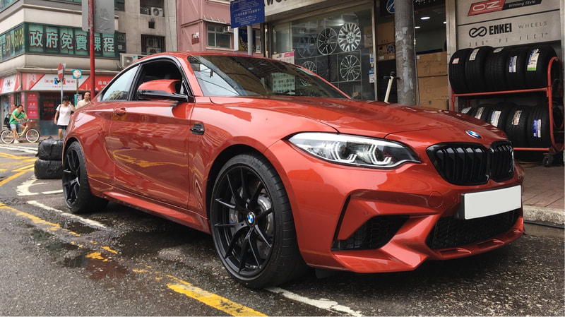 BMW F87 M2 Competition and BMW 763M wheels and 呔鈴 and wheels hk
