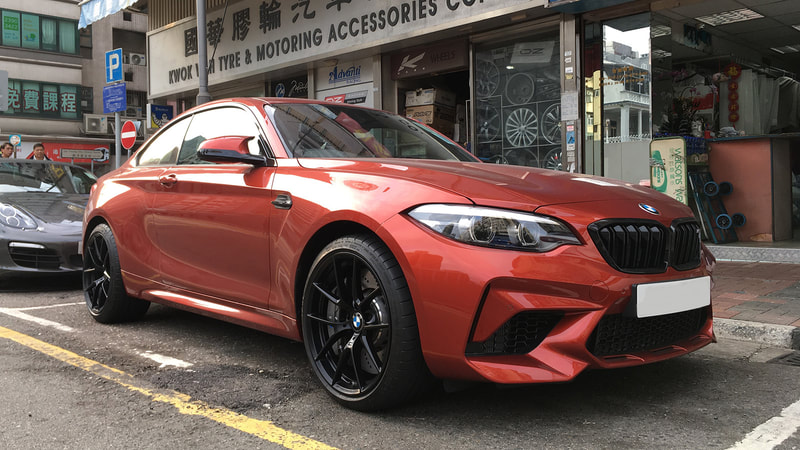 BMW F87 M2 Competition and BMW 763M wheels and 呔鈴 and wheels hk