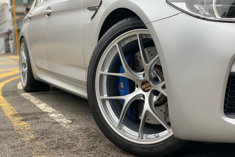 BMW F90 M5 and BBS RID Wheels and tyre shop hk and Bridgestone Potenza Sport tyre and 呔鈴
