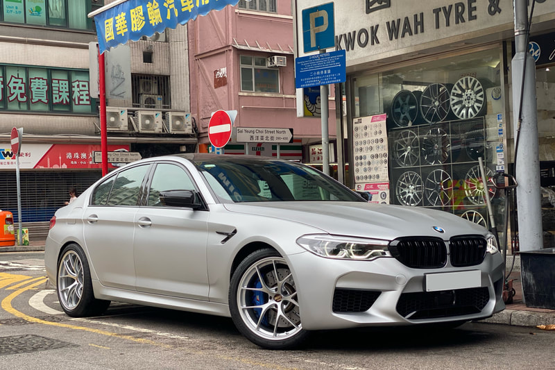 BMW F90 M5 and BBS RID Wheels and tyre shop hk and 輪胎店